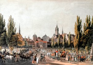 Leipzig Trade Fair, c.1810-20 by Christian Gottlob Hammer