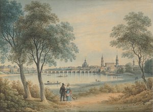 View of Dresden from the West by Christian Gottlob Hammer