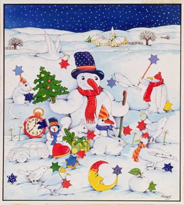 Snowman and Friends by Christian Kaempf