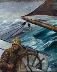 Mate at the Helm by Christian Krohg