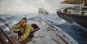 Pilot in Rough Weather by Christian Krohg