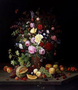Still Life of Flowers and Fruits