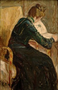 Reading Woman in Armchair