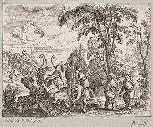 Illustration to Adam Olearius, “Persianischer Rosenthal von einem Sinnreichen Poeten Schich Saadi,” Schleswig 1660 by Christian Rothgiesser