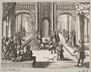 Illustration to Adam Olearius, “Persianischer Rosenthal von einem Sinnreichen Poeten Schich Saadi”, Schleswig 1660 by Christian Rothgiesser