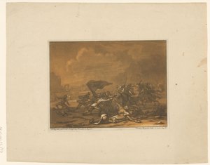 Battle Between Riders and Foot Soldiers