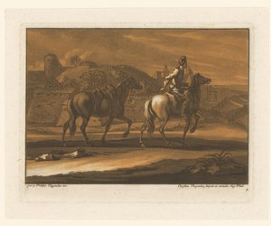 Rider Leading a Horse by Christian Rugendas