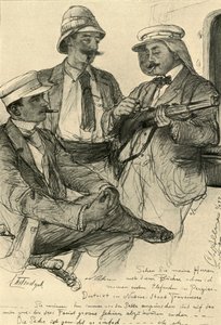 Europeans on board ship, 1898 by Christian Wilhelm Allers