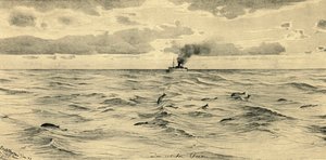 Steamship on the Indian Ocean by Christian Wilhelm Allers