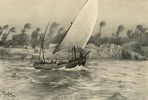 Storm from the North on the River Nile, Egypt, 1898 by Christian Wilhelm Allers