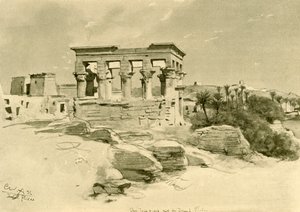 The Temple of Isis and Kiosk of Trajan on the Island of Philae, Egypt by Christian Wilhelm Allers