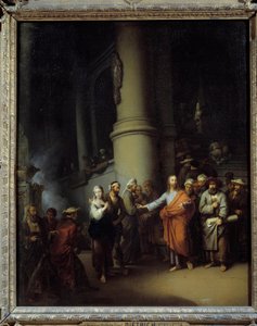 Christ and the Adulterous Woman by Christian Wilhelm Ernst Dietrich