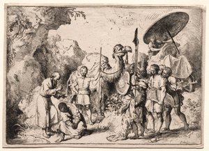 Deacon Philip Baptising the Eunich by Christian Wilhelm Ernst Dietrich