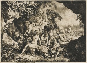 Nymphs Bathing Near a Cave