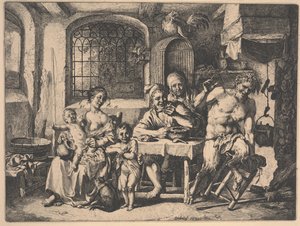 The Satyr in the House of the Peasants by Christian Wilhelm Ernst Dietrich