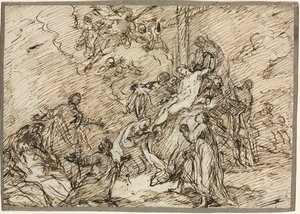 The Deposition recto and verso, second half 18th century by Christian Wink