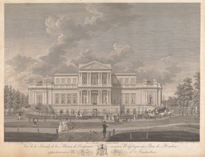 Welgelegen: View of the Facade of the Country House named Welgelegen in the Woods of Harlem, Belonging to Mr. Henry Hope of Amsterdam by Christian von Mechel