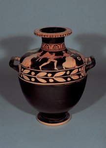 Attic red-figure hydria depicting Boreas pursuing Oreithyia, 440-430 BC by Christie Painter attr. to Christie Painter attr. to