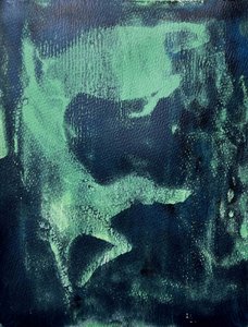 Deep Green Abstract Flow by Christina Misuro