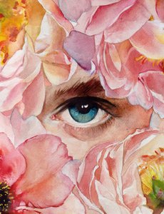 Dreamy Eye Pink Flowers by Christine Lindstrom