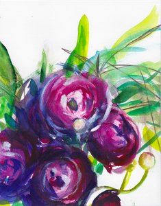 Purple Ranunculus Bouquet by Christine Lindstrom