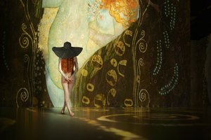 Mysterious Woman Golden Art by Christine von Diepenbroek