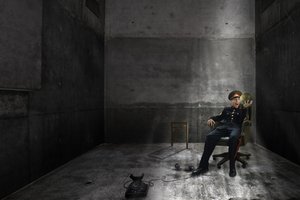Shocked Officer Concrete Room