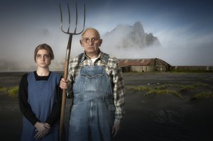Somber Farm Couple by Christine von Diepenbroek