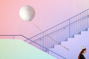 Surreal Pastel Staircase by Christine von Diepenbroek