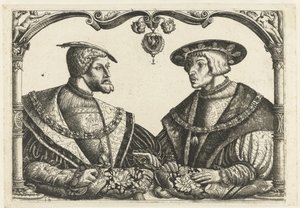 Charles V and Ferdinand I by Christoffel Bockstorffer