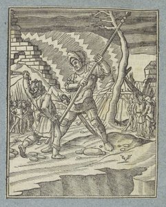 David Defeats Goliath by Christoffel van Sichem (II)