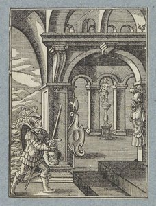 Head of Saul Brought into the Temple of the Philistines
