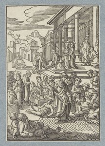Peter Heals the Sick with His Shadow by Christoffel van Sichem (II)