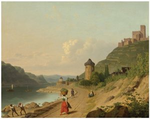 Figures on a Track by the Rhine