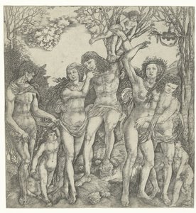 Allegory of Love with Couples and Cupid in Landscape by Christoforo di Michele Robetta