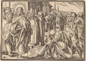 The Paralytic Healed by Christ Picks up His Pallet by Christoph Murer