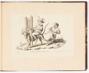 The Itinerant Organist, Monkey Antics or Different Actions of Human Life Represented by Monkeys by Christophe Huet