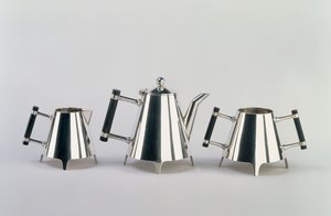 Afternoon tea set, made by James Dixon & Sons, Sheffield, designed c.1881