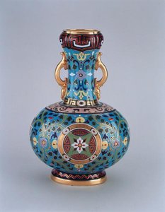 Dummy Vase Decorated in Imitation of Cloisonne, Minton & Co