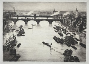 London Bridges by Christopher Richard Wynne Nevinson