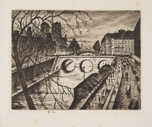 Notre Dame, Les Quais de Paris by Christopher Richard Wynne Nevinson