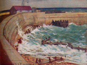 High Tide, West Bay by Christopher Richard Wynne Nevinson