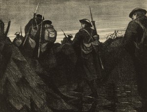 Reliefs at dawn by Christopher Richard Wynne Nevinson