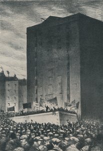 The Railway Strike - Meeting on Tower Hill, 1919