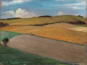 The Trundle at Goodwood, 1930s by Christopher Richard Wynne Nevinson
