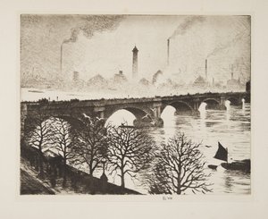Waterloo Bridge from a Savoy Window by Christopher Richard Wynne Nevinson