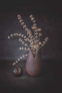 Moody Floral Still Life by Cicek Kiral