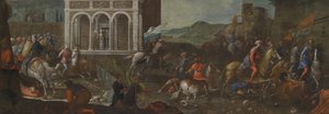 Saint Catherine of Siena Defending a City Against the Turks by circle of Vittore Carpaccio