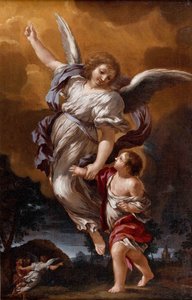 The Guardian Angel (after Pietro da Cortona) by Ciro Ferri