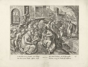 Paul Converts the Women of Philippi (Acts of the Apostles) by Claes Jansz. Visscher (II) (attributed to workshop of)